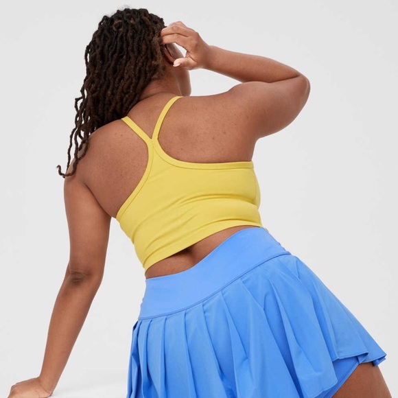 Offline By Aerie The Hugger Longline Racerback Sports Bra Green Rush Size Small - Picture 2 of 5